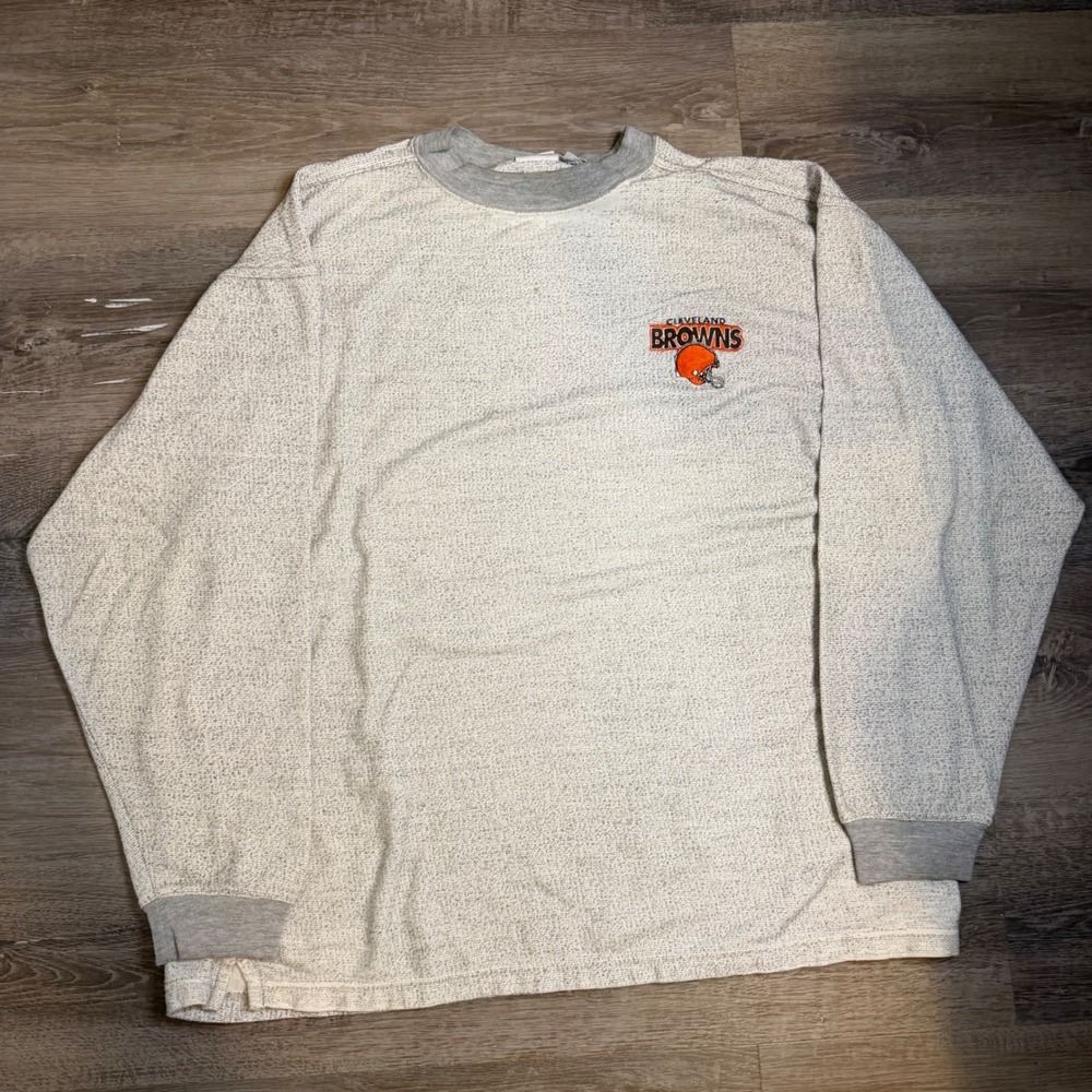 Vintage 1999 Cleveland Browns The Edge Long Sleeve Shirt XL Grey NFL Football
